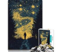 Puzzle per adolescenti 1000 pezzi Viaggiatore del cielo notturno, giocattoli, giochi educativi antistress, interazione genitore-figlio (75x50cm)