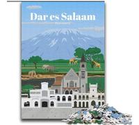 Puzzle per adolescenti 1000 pezzi Viaggio a Dar Es Salaam Gioco per famiglie Antistress Sfida difficile Collezione di artisti, Belle arti (38x52cm) 1000 pezzi
