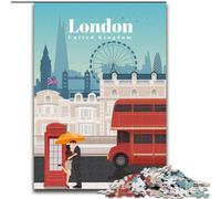 Puzzle per adolescenti 1000 pezzi Viaggio a Londra Giochi educativi Decorazione per la casa Collezione di artisti, Belle arti (50x75cm) 1000 pezzi