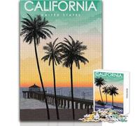 Puzzle per adolescenti 1000 pezzi Viaggio nello stato della California Bellissimo gioco di design per divertimento in famiglia Giocattoli antistress Dimensioni 38x26cm
