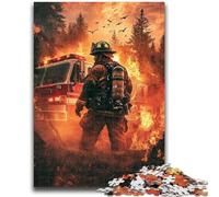 Puzzle per adolescenti 1000 pezzi Vigili del fuoco Giocattoli per l'intrattenimento della famiglia Gioco educativo per compleanno, Natale per età 14+ 26x38cm