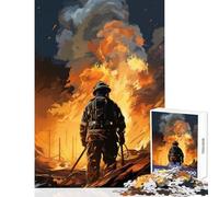 Puzzle per adolescenti 1000 pezzi Vigili del fuoco Giocattolo educativo Regalo di compleanno Giochi rilassanti Interessanti Riduzione dello stress Dimensioni 38x26cm