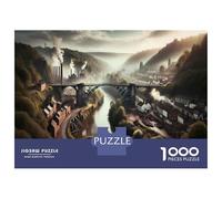 Puzzle Per Adolescenti 1000 Pezzi Vintage Industrial Bridge Scene Puzzle Per Adolescenti Giocattoli Antistress Vacanza A Casa Ammazza Il Tempo Aiuta Ad Allenare Il Cervello 38x26cm/1000pcs