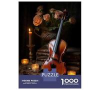 Puzzle Per Adolescenti 1000 Pezzi Vintage Violin Still Life Puzzle Per Adulti Gioco Pratico Difficile Divertente Attività A Casa, 52x38cm/1000pcs