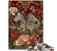 Puzzle per adolescenti 1000 pezzi Vintage Zebra Art Relax Games Gioco educativo per compleanno, Natale e dai 14 anni in su 26x38cm
