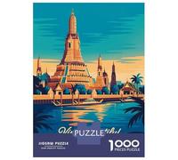 Puzzle Per Adolescenti 1000 Pezzi Visit Beautiful Thailand Travel Puzzle Per Adulti Gioco Rompicapo Assemblaggio Di Modelli Per Compleanno, Natale 70x50cm/1000pcs