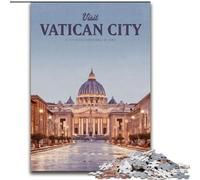 Puzzle per adolescenti 1000 pezzi Visita la Città del Vaticano, aiuta il cervello ad allenarsi Giocattoli avvincenti per coltivare la pazienza Decorazione perfetta 38x26cm