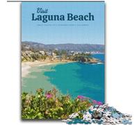 Puzzle per adolescenti 1000 pezzi Visita Laguna Beach Giochi educativi Decorazione per la casa Collezione di artisti, Belle arti (38x52cm) 1000 pezzi