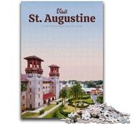 Puzzle per adolescenti 1000 pezzi Visita Sant'Agostino 1000 pezzi per adolescenti, con poster abbinato e foglio di quiz per età dai 14 anni in su (50x75cm)