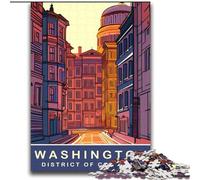 Puzzle per adolescenti 1000 pezzi Washington DC Gioco per famiglie Antistress Sfida difficile Collezione di artisti, Belle arti (38x52cm) 1000 pezzi
