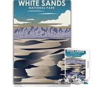 Puzzle per adolescenti 1000 pezzi White Sands National Park Gioco impossibile Attività per famiglie Regali di Babbo Natale segreto Dimensioni 38x26cm