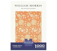 Puzzle Per Adolescenti 1000 Pezzi William Morris Orange Puzzle Per Adulti Giocattolo Decorazione Da Parete Decorazione Perfetta Regali Unici Per Compleanno E Natale 70x50cm/1000pcs