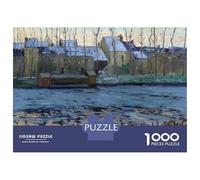 Puzzle Per Adolescenti 1000 Pezzi Winter in Moret Puzzle Per Adulti Gioco Rompicapo Migliora La Memoria Aiuta Ad Allenare Il Cervello 38x26cm/1000pcs