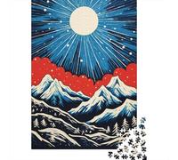 Puzzle Per Adolescenti 1000 Pezzi Winter Mountain Scene Puzzle Per Adulti Giochi Rilassanti Un'opera D'arte Regali Di Natale E Compleanno 70x50cm/1000pcs