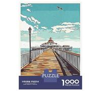 Puzzle Per Adolescenti 1000 Pezzi Worthing Pier Illustration Puzzle Per Adulti Giocattolo Decorazione Da Parete Decorazione Perfetta Regali Unici Per Compleanno E Natale 38x26cm/1000pcs