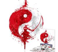Puzzle per adolescenti 1000 pezzi Yin Yang Warrior Woman Arte digitale Giocattoli antistress Idee regalo Giochi per famiglie Adatto per la decorazione del desktop Dimensioni 38x26cm