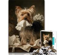 Puzzle per adolescenti 1000 pezzi Yorkshire Terrier che gioca con la carta igienica Puzzle per adolescenti,ideali come regali per tutta la famiglia Adatto per bambini dai 14 anni in su (75x50cm)