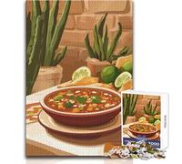 Puzzle per adolescenti 1000 pezzi Zuppa messicana con tortilla chips Divertente attività di svago tranquilla Premium Bordo preciso Giocattolo artigianale Dimensioni 50x75cm