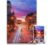 Puzzle per adolescenti 1000 pezzi Zurigo Gioco impossibile Attività per famiglie Regali di Babbo Natale segreto Dimensioni 50x75cm