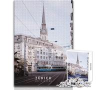 Puzzle per adolescenti 1000 pezzi Zurigo Gioco impossibile Attività per famiglie Regali di Babbo Natale segreto Dimensioni 38x26cm