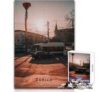 Puzzle per adolescenti 1000 pezzi Zurigo Gioco impossibile Attività per famiglie Regali di Babbo Natale segreto Dimensioni 38x52cm