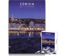 Puzzle per adolescenti 1000 pezzi Zurigo Gioco impossibile Attività per famiglie Regali di Babbo Natale segreto Dimensioni 38x52cm