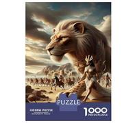Puzzle Per Adolescenti 1000 Pharaoh's Lion Ancient Egypt Art Print Puzzle Per Adulti Gioco Rompicapo Gara Di Velocità Manuale Per Compleanno, Natale 38x26cm/1000pcs