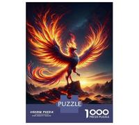 Puzzle Per Adolescenti 1000 Phoenix Rising Fantasy Art Print Puzzle Per Adulti Gioco Rompicapo Gara Di Velocità Manuale Per Compleanno, Natale 52x38cm/1000pcs