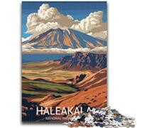 Puzzle per adolescenti 1000 poster del Parco nazionale di Haleakala, puzzle da 1000 pezzi, antistress, per ammazzare il tempo, lista dei desideri con Babbo Natale (26x38cm)
