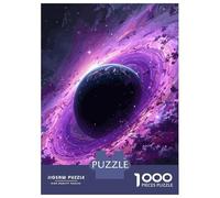 Puzzle Per Adolescenti 1000 Purple Space Galaxy with Planet Puzzle Per Adulti Gioco Rompicapo Analisi E Logica Riduzione Dello Stress Regali 70x50cm/1000pcs