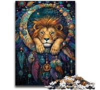 Puzzle per adolescenti 1000 puzzle acchiappasogni leone difficili da completare ma divertenti e divertenti, regali unici per compleanni e compleanni 50x75cm