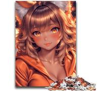 Puzzle per adolescenti 1000 puzzle Anime Fox Girl giocattolo gioco intellettuale per la decorazione della casa per età 14 anni in su 26x38cm