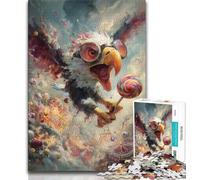 Puzzle per adolescenti 1000 puzzle Aquila che mangia lecca-lecca, giocattoli per l'intrattenimento della famiglia, ideali come regalo per tutta la famiglia, 38x26cm