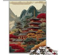 Puzzle per adolescenti 1000 puzzle Architettura in stile giapponese, gioco per famiglie antistress sfida difficile rafforza l'amore tra coppie 38x26cm
