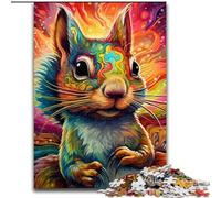Puzzle per adolescenti 1000 puzzle Art Cute Squirrel, giocattoli educativi per l'apprendimento, giochi per famiglie, adatti per la decorazione del desktop, 38x26cm