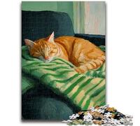 Puzzle per adolescenti 1000 puzzle artistici con gatti, stimolanti giochi di attività per famiglie, giocattoli fai da te per decorazioni murali per la casa (75x50cm)