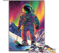 Puzzle per adolescenti 1000 puzzle Astronauta che scia, giocattoli, giochi educativi, antistress, decorazioni per la casa uniche e regali 38x26cm