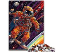 Puzzle per adolescenti 1000 puzzle Astronauta Linea colorata per gioco educativo Sfida Giocattolo Offerta come regalo per tutta la famiglia 50x75cm