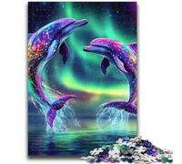 Puzzle per adolescenti 1000 puzzle Aurora Dolphin Aiuta il cervello a esercitare Giocattoli avvincenti per coltivare la pazienza Decorazione da parete 26x38cm