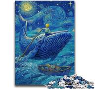 Puzzle per adolescenti 1000 puzzle Balene nel cielo notturno per età 14 anni e oltre Giochi per famiglie Gioco di Natale Regali per donne 50x75cm