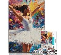 Puzzle per adolescenti 1000 puzzle Ballerina di danza classica, difficili da completare ma divertenti e divertenti, regali unici per compleanni e compleanni (38x26cm)