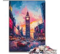 Puzzle per adolescenti 1000 puzzle Big Ben a Londra, gioco per famiglie antistress, sfida difficile, rafforza l'amore tra coppie (dimensioni 50x75cm)