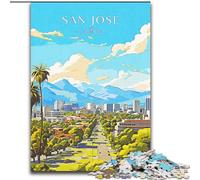 Puzzle per adolescenti 1000 puzzle California San Jose Viaggio, adatti a persone dai 14 anni in su Giochi educativi Regali di Babbo Natale segreto 26x38cm
