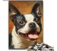 Puzzle per adolescenti 1000 puzzle Cane felice, gioco per famiglie antistress, sfida difficile, rafforza l'amore tra coppie, 38x52cm