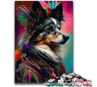 Puzzle per adolescenti 1000 puzzle Cane Pop Art Animale Aiuta il cervello a esercitare Giocattoli avvincenti per coltivare la pazienza Adatto alle coppie 26x38cm