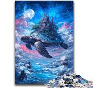 Puzzle per adolescenti 1000 puzzle Castello sul dorso della tartaruga Allena il tuo cervello e le tue mani Regali per amici e familiari 50x75cm
