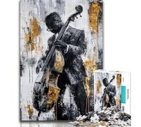 Puzzle per adolescenti 1000 puzzle che suonano la chitarra, dipinti a olio, giocattoli per l'intrattenimento della famiglia, ideali come regalo per tutta la famiglia, 38x26cm