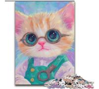 Puzzle per adolescenti 1000 puzzle Chef Cat, antistress con pezzi completamente interconnessi di forma casuale per ragazzi dai 14 anni in su dimensioni 26x38cm