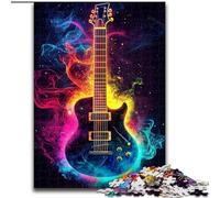 Puzzle per adolescenti 1000 puzzle chitarra arcobaleno, attività per famiglie che rafforzano l'amore tra coppie dai 14 anni in su (dimensioni 50x75cm)