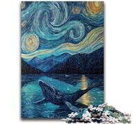 Puzzle per adolescenti 1000 puzzle cielo stellato balena giocattolo gioco intellettuale per la decorazione della casa per età 14 anni in su 50x75cm